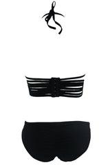 Kaamastra Binding Triangular Black Bikini Swimsuit