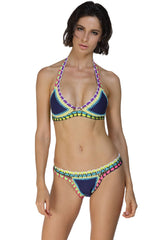 Kaamastra Blue Bikini Set Bathing Suit Beachwear For Women