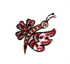 The Red Flower & Butterfly Body Jewel