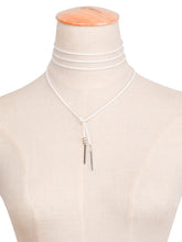 Kaamastra Long White Faux Chain