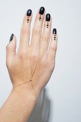 Kaamastra Gold Knot Hand Bracelet