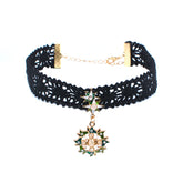 Kaamastra Black Lace Star Pendent