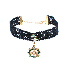 Kaamastra Black Lace Star Pendent