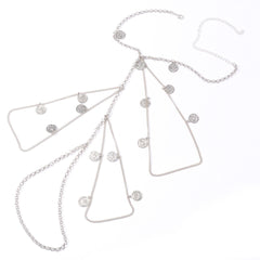 Kaamastra Punk Style Coin Shape Pendant Anklet