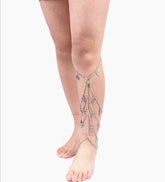 Kaamastra Punk Style Coin Shape Pendant Anklet