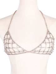 Kaamastra Vintage Retro Sexy Chest Body Chain Silver