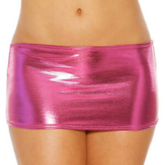 Kaamastra women Wetlook Latex Micro Mini Skirt - Pink