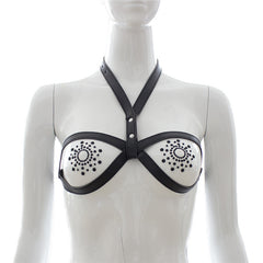 Kaamastra Leather Harness Open Bra