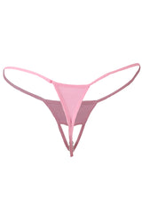 Kaamastra Womens Sexy Open Crotch Pearl Thong Pink