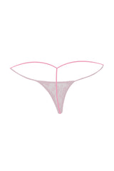 Kaamastra Sheer Floral Thong Pink