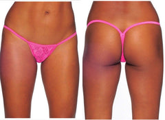 Kaamastra Sheer Floral Thong Pink