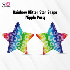 Kaamastra Rainbow Glitter Star Shape Nipple Pasty