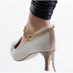 Kaamastra Casual Gold Color Draping Chain Anklet