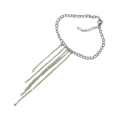 Kaamastra Casual Silver Color Draping Chain Anklet