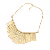 Kaamastra Tassel Choker Bib Statement -Gold