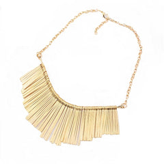 Kaamastra Tassel Choker Bib Statement -Gold