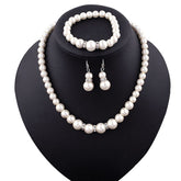 Kaamastra Imitation Pearl Silver Plated Clear Crystal Top Jewellery