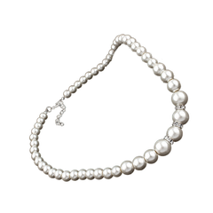 Kaamastra Imitation Pearl Silver Plated Clear Crystal Top Jewellery
