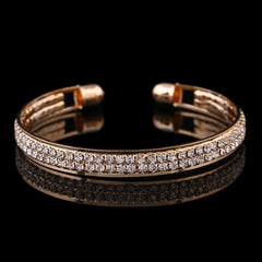 Kaamastra Crystal Cuff Bracelets - Gold