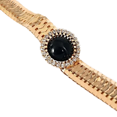 Kaamastra Charm black Gemstone Collar Necklaces