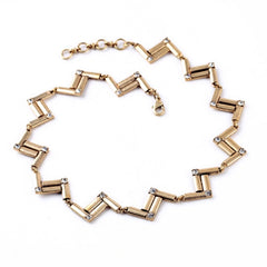 Kaamastra Zigzag Gold Chain Necklace