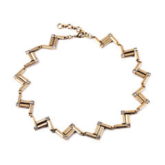 Kaamastra Zigzag Gold Chain Necklace