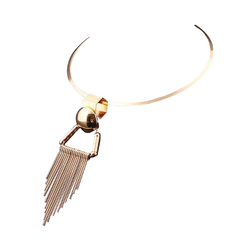 Kaamastra Bohemian Maxi Statement Torque Necklace -Gold