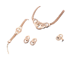 Kaamastra Crystal bride Gold Plated Bib Necklace Jewellery