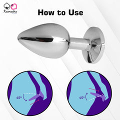 Kaamastra Stainless Steel Crystal Jewel Anal Butt Plug