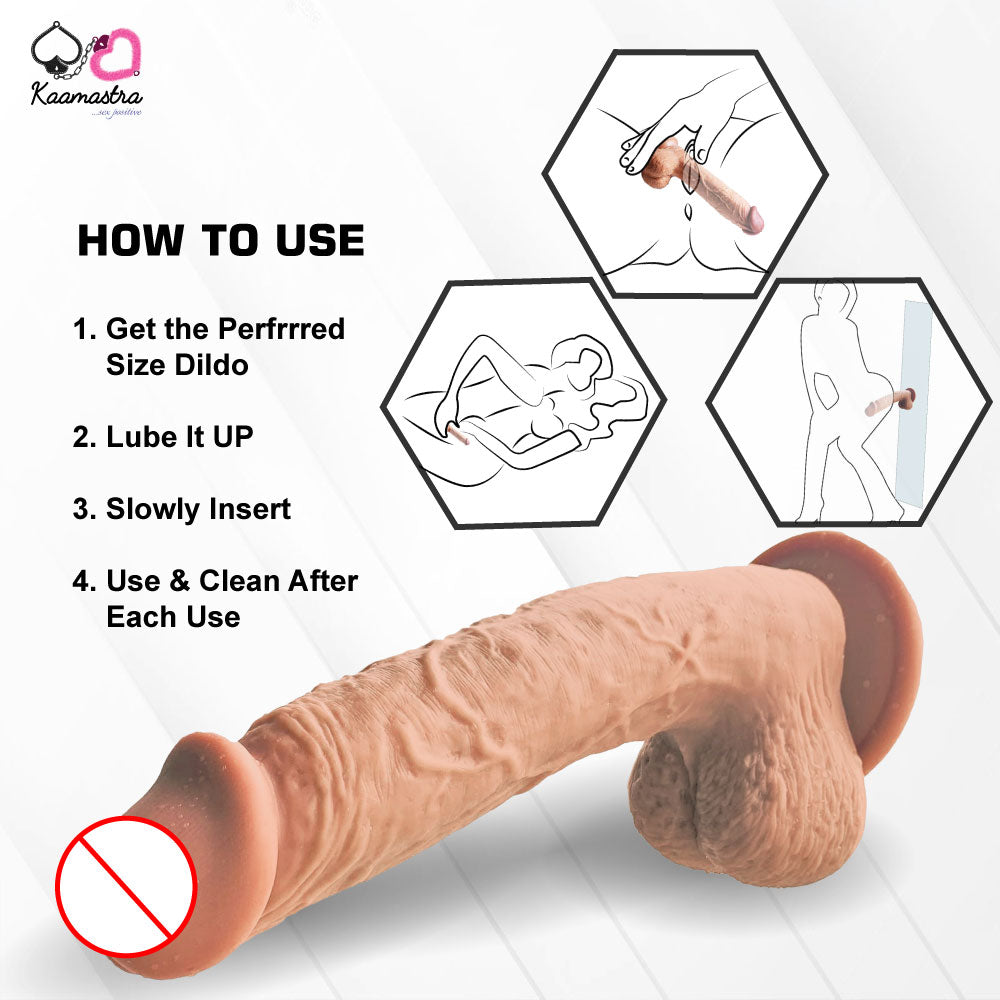 how to use silicone dildo on Kaamastra