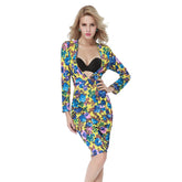 Kaamastra Deep Cleavage Bodycon Dress