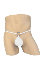 Kaamastra Men Thin Steel Ring With The Temptation Thong White