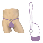 Kaamastra Men Thin Steel Ring With The Temptation Thong Purple