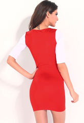 Stylish Sexy Multicolour Blocking Bodycon Dress