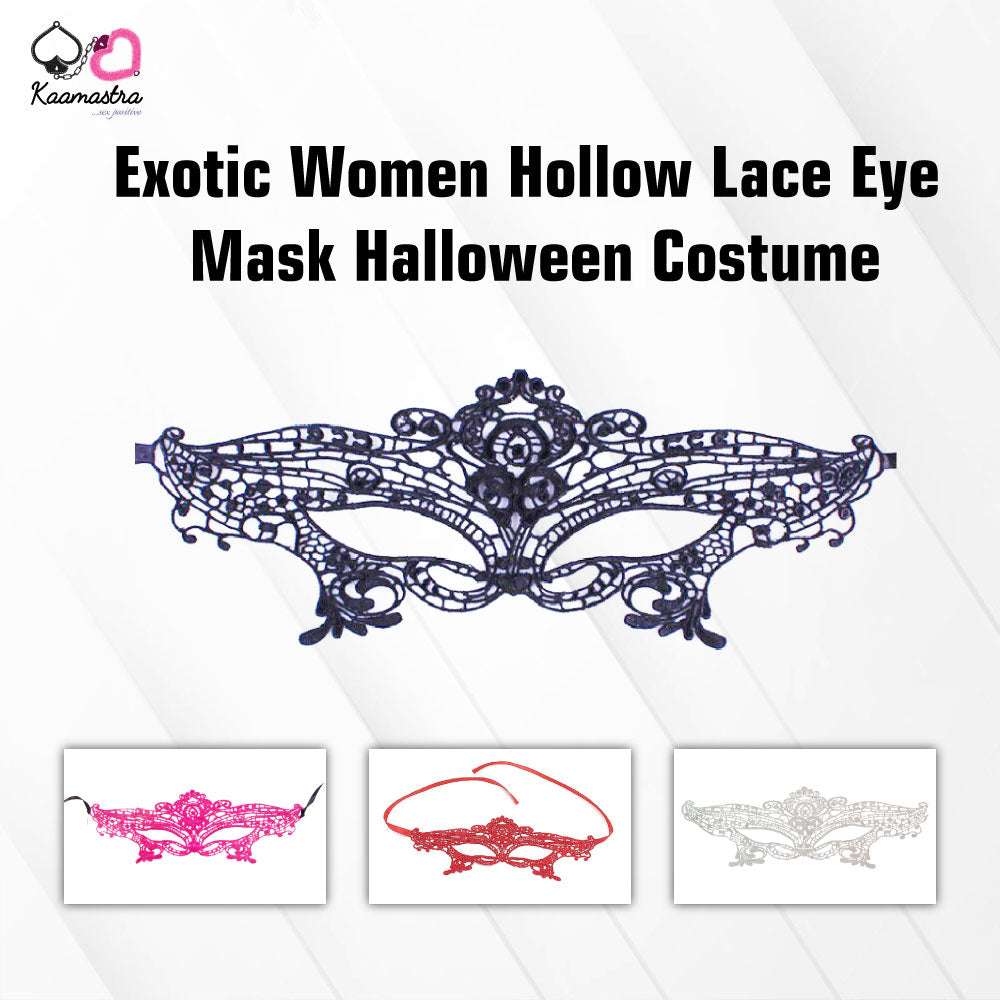 Kaamastra Exotic Women Hollow Lace Eye Mask Halloween Costume