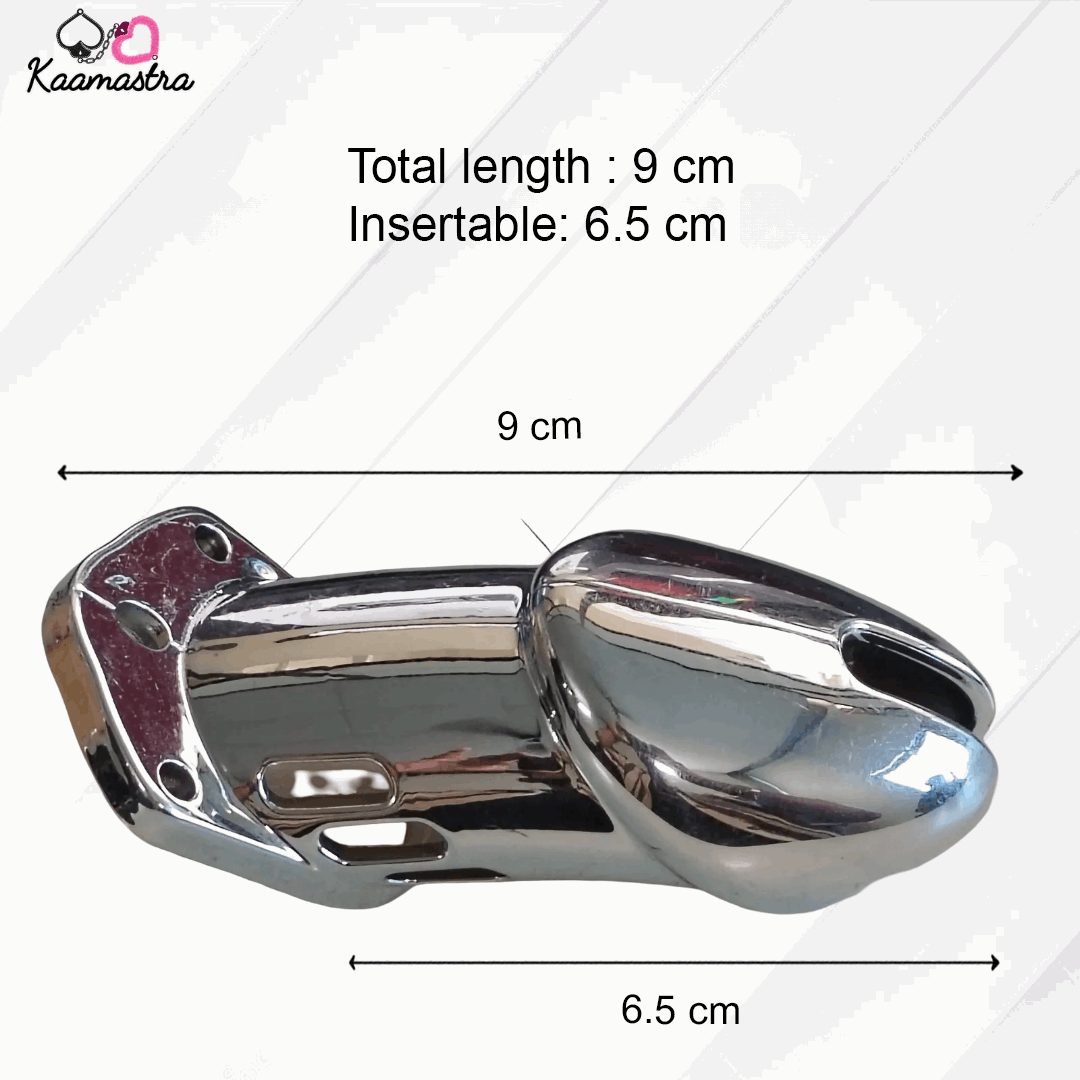 Kaamastra Silver Cage Penis Ring Chastity Device Small