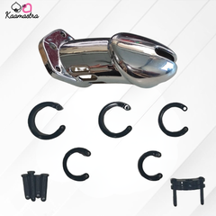 Kaamastra Silver Cage Penis Ring Chastity Device Small