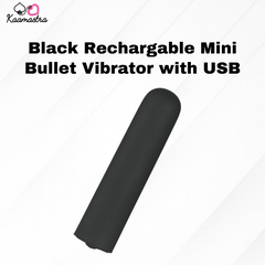 Kaamastra Black Rechargable Mini Bullet Vibrator with USB