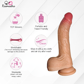 Kaamastra's Silicon Rotating And Thursting Suction Dildo Vibrator With Remote