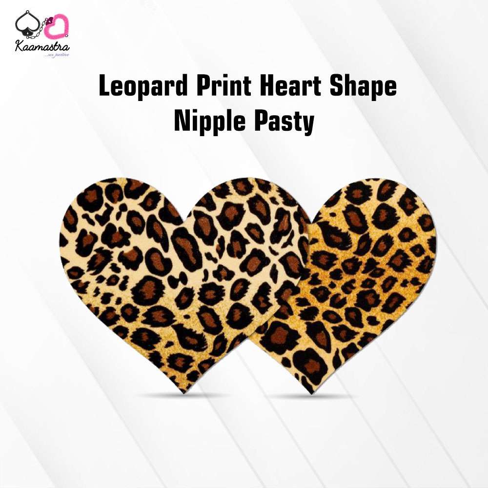Kaamastra Leopard Print Heart shape Nipple Pasty