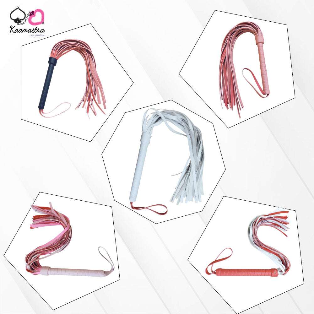 Random-color faux leather whip (28 inches) – surprise BDSM accessory for adventurous play.