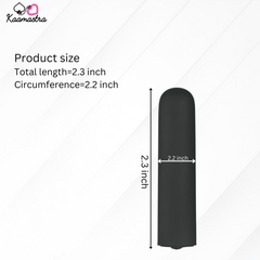 Kaamastra Black Rechargable Mini Bullet Vibrator with USB