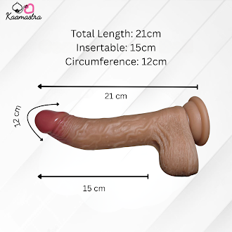 Kaamastra's Silicon Rotating And Thursting Suction Dildo Vibrator With Remote