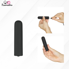 Kaamastra Black Rechargable Mini Bullet Vibrator with USB