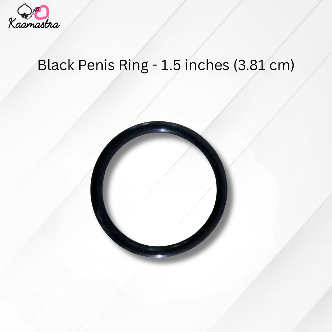 Kaamastra's Black & Red Penis Ring – 1.3, 1.5 & 2 Inches | Size Variants