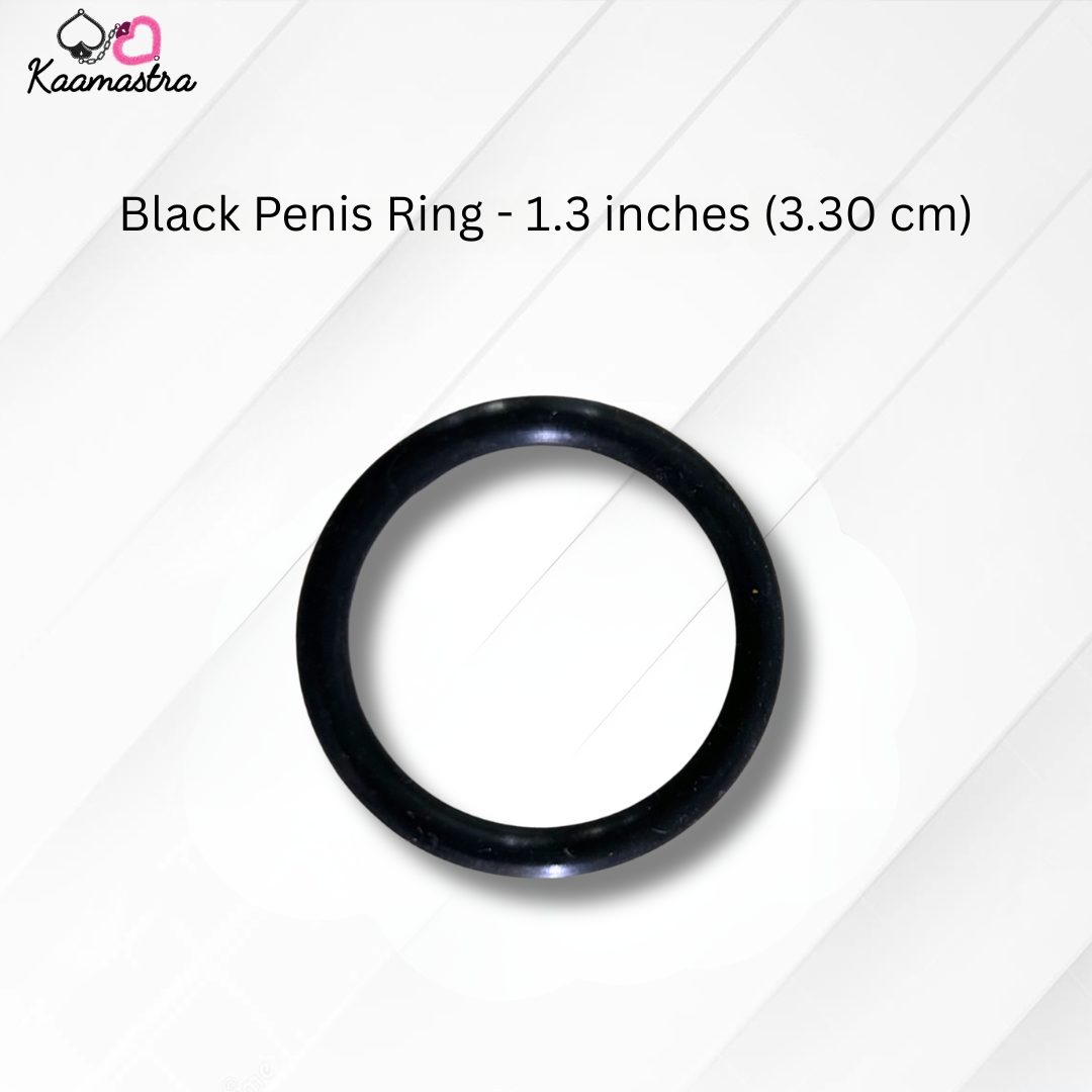 Kaamastra's Black & Red Penis Ring – 1.3, 1.5 & 2 Inches | Size Variants