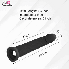 Kaamastra Black Silicone Penis Extending Sleeve
