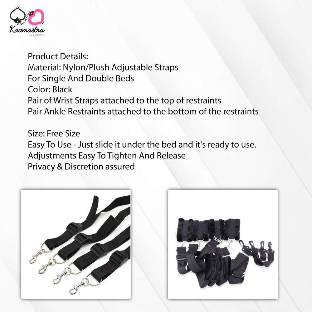 Buy Under Bed Restraint System - Adjustable Nylon/Plush Straps | Kaamastra