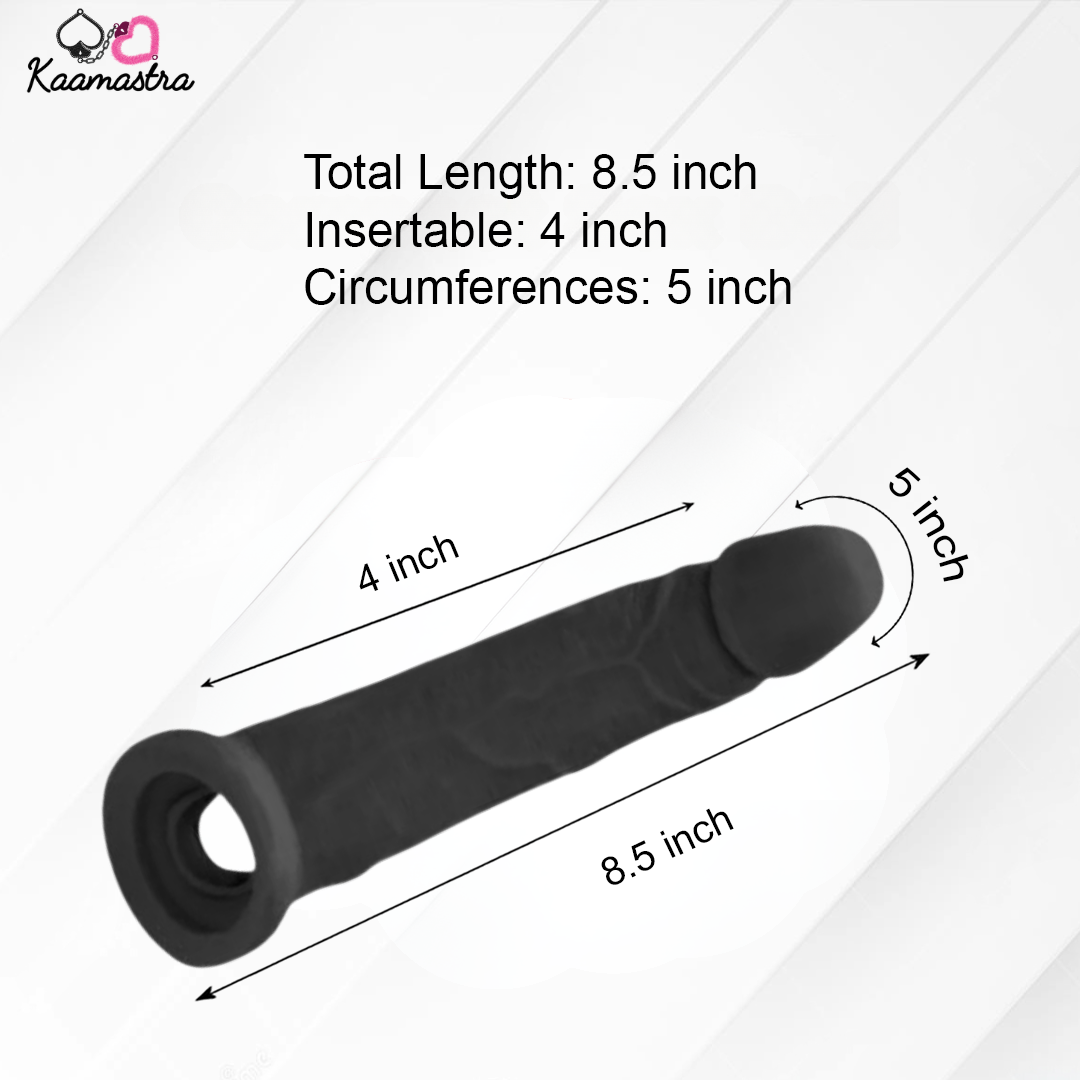Kaamastra Black Silicone Penis Extending Sleeve