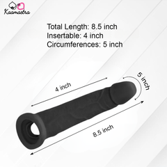 Kaamastra Black Silicone Penis Extending Sleeve